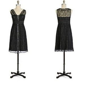 Moulinette Soeurs Anthropologie black lace dress